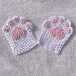 Cute Cat Paw Fingerless Gloves