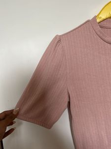 Pink Puff Sleeve Top