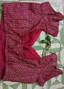 Pink Brocade Blouse