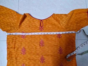 Mustard Yellow Kurti With Dupatta
