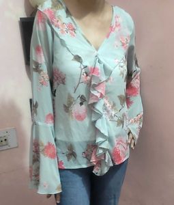 Front Flaired Floral Top