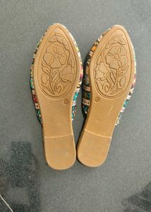 Floral Embroidered Flats