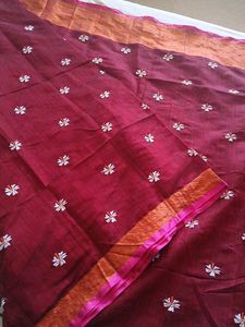 Trending Parijat embroidered Silk wid Shibori Work