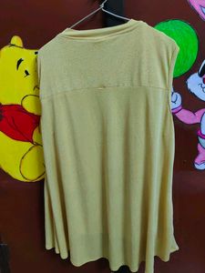 Yellow Sleeveless Embellished Top