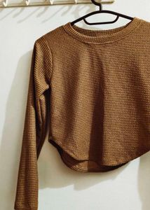 Brown Cropped Sweater