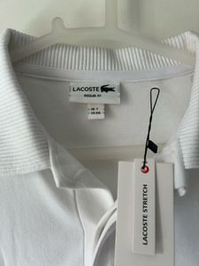 Lacoste White Long Sleeve Polo brand new
