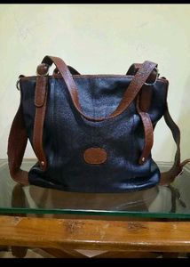 Leather Tote Handbag And Shoulder Beg