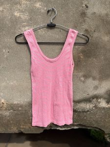Pink Striped Tank Top
