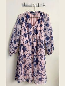 Baby Pink Floral Tiered Dress – Latin Quarters