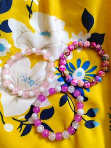 Pack Of 3 Bracelets (Pink Stack)