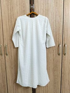 Elegant White Chikankari Kurta for Women 🤍