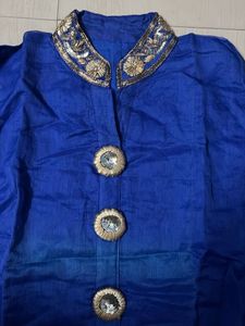 Blue Golden Kurti