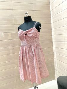 H&amp;M Pintresty 🌸Striped Pink Sundress