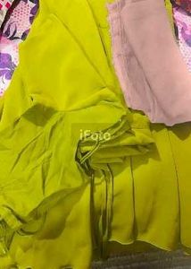Olive Green And Cream Color Langa Davni
