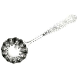 stainless steel flower shape serving ladle.