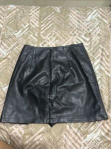 Faux Leather Mini Skirt