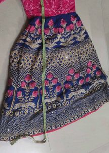 Ethnic gown kids heavy embroidery and mirror work