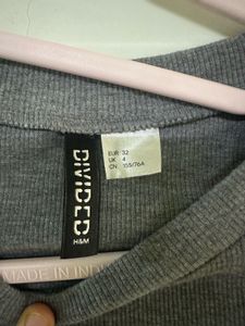 H&amp;M Grey Bodycon Dress