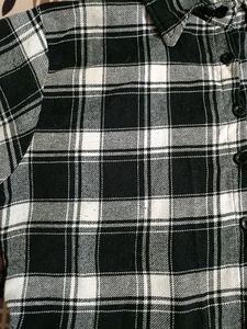Crop Check Shirt For Women