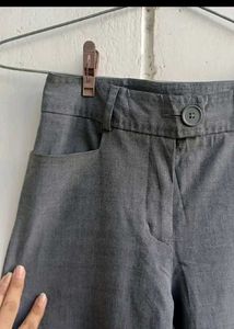 Gray Wide Leg Trousers