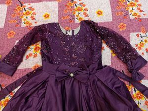 Elegant Purple Ethnic Gown