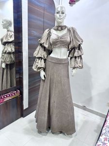 Elegant Lehenga Choli Set With Two Blouse