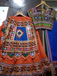 Orenge Multy Garba Choli