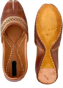 Brown Embroidered Jutti