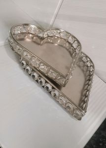 Silver Crystal Heart Tray Combo