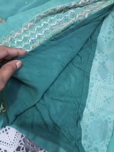 Teal Embellished Salwar Kameez