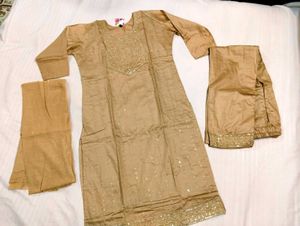 Muslin Kurta Pant Dupatta Set
