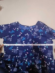 New Floral Navy Midi Dress