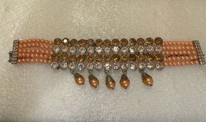 Elegant Pearl &amp; Crystal Choker