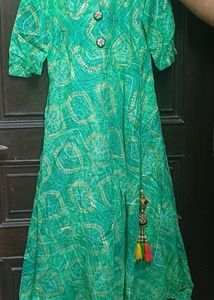 Diwali festive Printed Gown - Bandhani print
