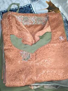 Elegant Orange Embroidered Salwar Kameez