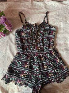 Floral Print Romper