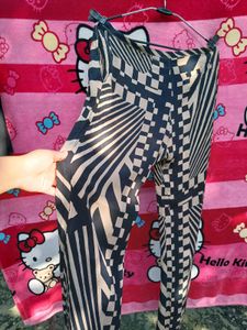 Patterned Casual Strai ght Korean  Pants
