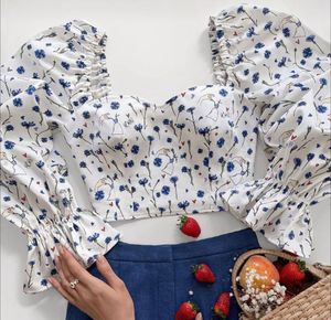 Floral Print Crop Top