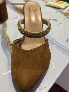 Brown Heeled Sandals