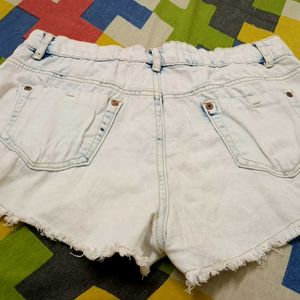 Denim &amp; Lace Hotpants