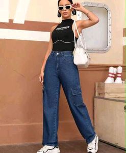 New 6 Pocket Denim Loose Jeans For Women