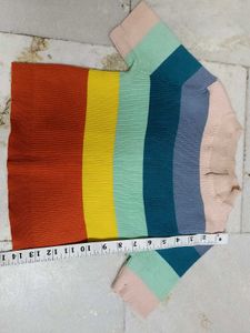 Colorful Striped Knit Top