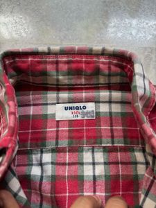 Uniqlo Red Plaid Flannel Shirt