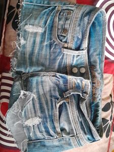 Denim Low Waist Shorts