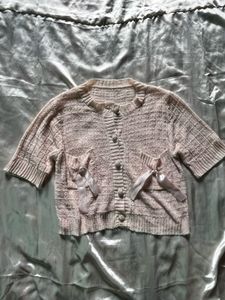 Pink Cute Top| Bow On The Pocket