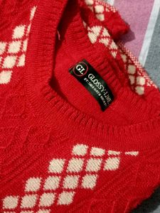 Red Knit Kurta Set❤️