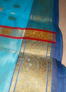 Blue Banarasi Style Saree