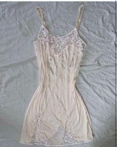 Vintage Satin Slip With Lace Details
