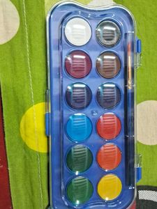 5 DOMS AQUA WATER COLOUR CAKES 12 SHADES ONE BRUSH
