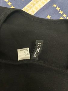 Hot Black tie around Crop Top